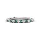 1 - Kalina 0.28 ctw Created Alexandrite and Natural Diamonds 18 Stone Wedding Band 