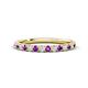 1 - Kalina 0.25 ctw Amethyst and Natural Diamonds 18 Stone Wedding Band 