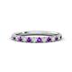 1 - Kalina 0.25 ctw Amethyst and Natural Diamonds 18 Stone Wedding Band 