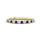 1 - Kalina 0.27 ctw Blue Sapphire and Natural Diamonds 18 Stone Wedding Band 
