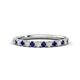 1 - Kalina 0.27 ctw Blue Sapphire and Natural Diamonds 18 Stone Wedding Band 