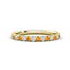 1 - Kalina 0.25 ctw Citrine and Natural Diamonds 18 Stone Wedding Band 