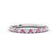 1 - Kalina 0.28 ctw Pink Sapphire and Natural Diamonds 18 Stone Wedding Band 