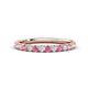 1 - Kalina 0.28 ctw Pink Sapphire and Natural Diamonds 18 Stone Wedding Band 
