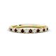 1 - Kalina 0.28 ctw Red Garnet and Natural Diamonds 18 Stone Wedding Band 