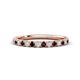 1 - Kalina 0.28 ctw Red Garnet and Natural Diamonds 18 Stone Wedding Band 