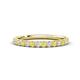 1 - Kalina 0.28 ctw Yellow Sapphire and Natural Diamonds 18 Stone Wedding Band 