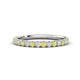 1 - Kalina 0.28 ctw Yellow Sapphire and Natural Diamonds 18 Stone Wedding Band 