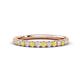 1 - Kalina 0.28 ctw Yellow Sapphire and Natural Diamonds 18 Stone Wedding Band 