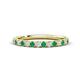 1 - Kalina 0.25 ctw Emerald and Natural Diamonds 18 Stone Wedding Band 