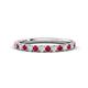 1 - Kalina 0.28 ctw Ruby and Natural Diamonds 18 Stone Wedding Band 