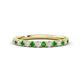 1 - Kalina 0.28 ctw Green Garnet and Natural Diamonds 18 Stone Wedding Band 