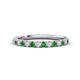 1 - Kalina 0.28 ctw Green Garnet and Natural Diamonds 18 Stone Wedding Band 