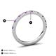 3 - Kalina 0.25 ctw Amethyst and Natural Diamonds 18 Stone Wedding Band 