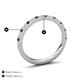 3 - Kalina 0.27 ctw Blue Sapphire and Natural Diamonds 18 Stone Wedding Band 