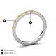 3 - Kalina 0.25 ctw Citrine and Natural Diamonds 18 Stone Wedding Band 