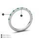 3 - Kalina 0.25 ctw Emerald and Natural Diamonds 18 Stone Wedding Band 