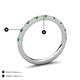 3 - Kalina 0.28 ctw Green Garnet and Natural Diamonds 18 Stone Wedding Band 