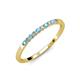 2 - Clara 2.00 mm Blue Topaz and Diamond 10 Stone Wedding Band 