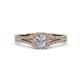2 - Rabea 1.37 ctw Natural Diamond (5.80 mm) Bridal Set Ring  