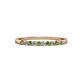 2 - Clara 2.00 mm Peridot and Diamond 10 Stone Wedding Band 