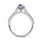 4 - Rabea 1.32 ctw Iolite (5.80 mm) Accented Natural Diamonds Bridal Set Ring  