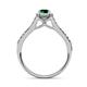 4 - Rabea 1.32 ctw Emerald (5.80 mm) Accented Natural Diamonds Bridal Set Ring  