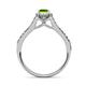 4 - Rabea 1.37 ctw Peridot (5.80 mm) Accented Natural Diamonds Bridal Set Ring  