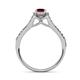 4 - Rabea 1.37 ctw Ruby (5.80 mm) Accented Natural Diamonds Bridal Set Ring  