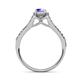 4 - Rabea 1.32 ctw Tanzanite (5.80 mm) Accented Natural Diamonds Bridal Set Ring  
