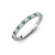 4 - Kalina 0.28 ctw Created Alexandrite and Natural Diamonds 18 Stone Wedding Band 
