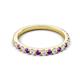 5 - Kalina 0.25 ctw Amethyst and Natural Diamonds 18 Stone Wedding Band 