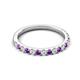 5 - Kalina 0.25 ctw Amethyst and Natural Diamonds 18 Stone Wedding Band 