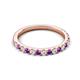 5 - Kalina 0.25 ctw Amethyst and Natural Diamonds 18 Stone Wedding Band 