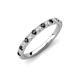 4 - Kalina 0.28 ctw Black Diamond and Natural Diamonds 18 Stone Wedding Band 