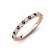 4 - Kalina 0.28 ctw Black Diamond and Natural Diamonds 18 Stone Wedding Band 