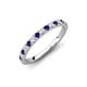 4 - Kalina 0.27 ctw Blue Sapphire and Natural Diamonds 18 Stone Wedding Band 