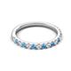 5 - Kalina 0.26 ctw Blue Topaz and Natural Diamonds 18 Stone Wedding Band 