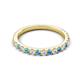 5 - Kalina 0.26 ctw Blue Topaz and Natural Diamonds 18 Stone Wedding Band 