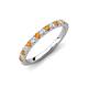 4 - Kalina 0.25 ctw Citrine and Natural Diamonds 18 Stone Wedding Band 