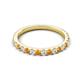 5 - Kalina 0.25 ctw Citrine and Natural Diamonds 18 Stone Wedding Band 