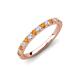 4 - Kalina 0.25 ctw Citrine and Natural Diamonds 18 Stone Wedding Band 