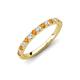 4 - Kalina 0.25 ctw Citrine and Natural Diamonds 18 Stone Wedding Band 