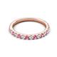 5 - Kalina 0.28 ctw Pink Sapphire and Natural Diamonds 18 Stone Wedding Band 