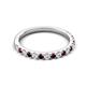 5 - Kalina 0.28 ctw Red Garnet and Natural Diamonds 18 Stone Wedding Band 