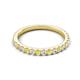 5 - Kalina 0.28 ctw Yellow Sapphire and Natural Diamonds 18 Stone Wedding Band 