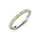 4 - Kalina 0.28 ctw Yellow Sapphire and Natural Diamonds 18 Stone Wedding Band 