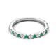 5 - Kalina 0.25 ctw Emerald and Natural Diamonds 18 Stone Wedding Band 