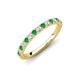 4 - Kalina 0.25 ctw Emerald and Natural Diamonds 18 Stone Wedding Band 