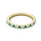 5 - Kalina 0.25 ctw Emerald and Natural Diamonds 18 Stone Wedding Band 